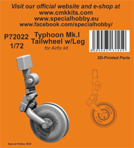 CMK Typhoon Mk.I Tailwheel w/Leg / for Airfix kit 1:72 (129-P72022)