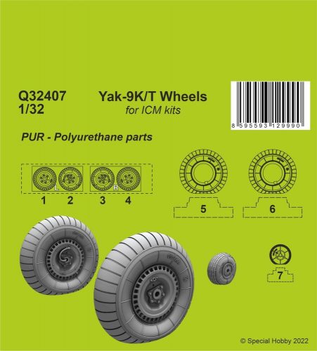 CMK Yak-9T Wheels 1:32 (129-Q32407)