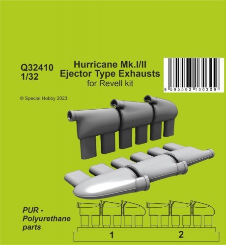 CMK Hurricane Mk.I/II Ejector Type Exhausts 1/32 1:32 (129-Q32410)