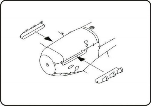 CMK Spitfire Mk.V Fishtail Exhaust Stubs for Hasegawa/Tamiya /Special Hobby kit  (129-Q48060)