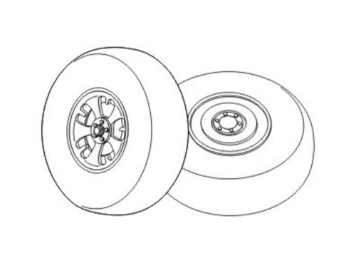 CMK Hawker Hurricane Mk. I wheels 5 spoked discs, für Hasegawa Bausatz (129-Q48092)