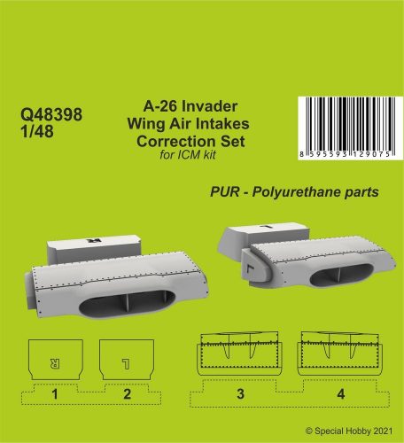 CMK A-26 Invader Wings Air Intakes Correction Set 1:48 (129-Q48398)