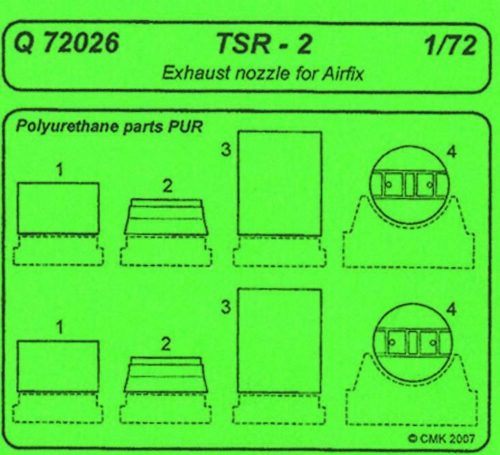 CMK TSR-2 Exhaust nozzle für Airfix Bausatz  (129-Q72026)