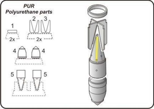 CMK German WWII 1000 Kg aircraft bomb  (129-Q72034)