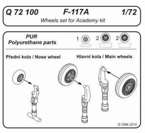 CMK F-117A Wheels 1:72 (129-Q72100)