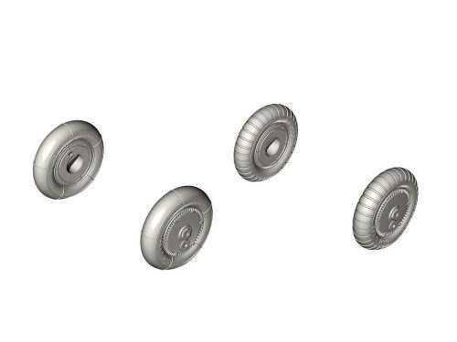 CMK Bf 109G-6 Wheel set (smooth and ribbed tyres) 1:72 (129-Q72351)