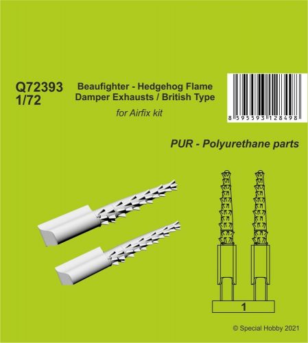 CMK Beaufighter - Hedgehog Flame Damper Exhausts / British Type 1:72 (129-Q72393)