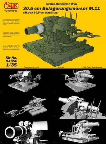 CMK Austro-Hungarian WWI 30,5cm Belagerungs- mörser M.11(Skoda 30,5cm Haubitze) 1:35 (129-RA056)