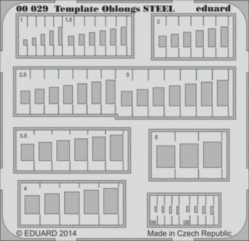 Eduard Template oblongs STEEL  (00029)