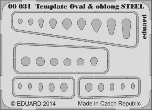 Eduard Template ovals & oblong STEEL for tool  (00031)