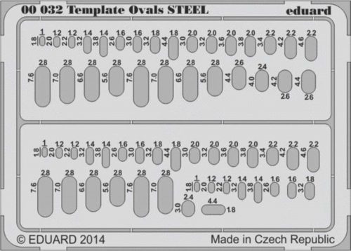 Eduard Template ovls STEEL for tool  (00032)