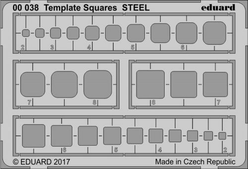 Eduard Template Squares STEEL  (00038)