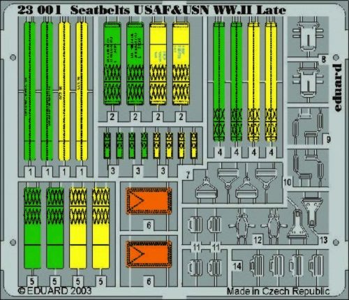 Eduard Seatbelts USAF & USN WW II 1:24 (23001)