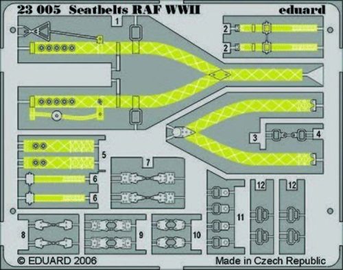 Eduard Seatbelts RAF WWII  1/24 1:24 (23005)