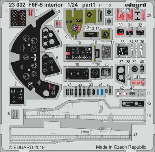 Eduard F6F-5 interior for Airfix 1:24 (23032)