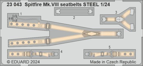 Eduard Spitfire Mk.VIII seatbelts STEEL AIRFIX 1:24 (23043)