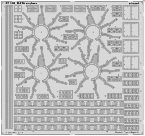 Eduard B-17G engines for HK Models 1:32 (32338)