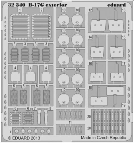 Eduard B-17G exterior for HK Models 1:32 (32340)