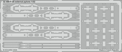 Eduard F-35 external pylons (32489)