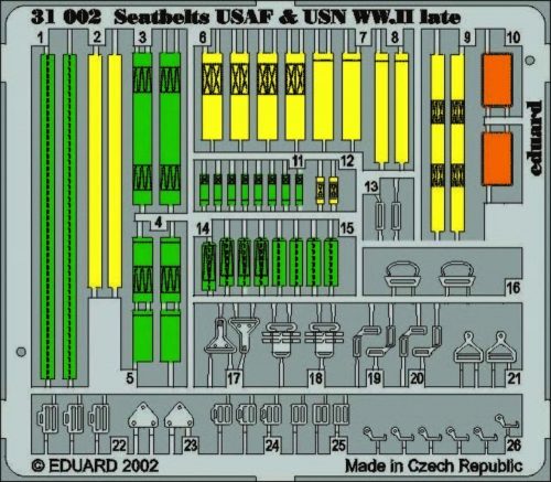 Eduard Seatbelts UAF & USN WWII late 1:32 (32506)