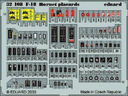 Eduard F-18 Hornet placards 1:32 (32508)