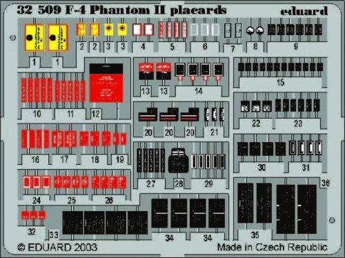 Eduard F-4 Phantom II Placards 1:32 (32509)