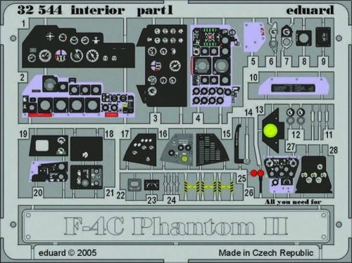 Eduard F-4C Phantom II interior für Tamiya Bausatz 1:32 (32544)