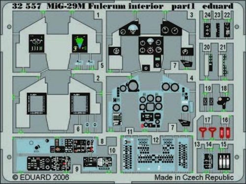 Eduard MiG-29M Fulcrum interior für Trumpeter Bausatz 1:32 (32557)