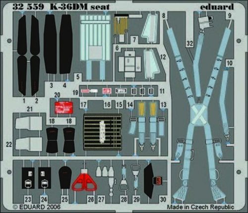 Eduard MiG-29 Fulcrum K-36DM seat für Trumpeter Bausatz 1:32 (32559)