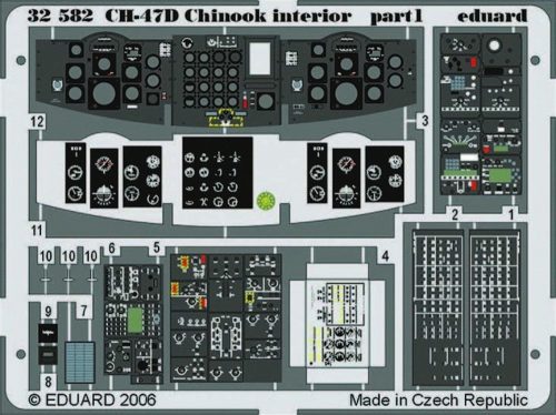 Eduard CH-47D Chinook interior für Trumpeter-Bausatz 1:32 (32582)