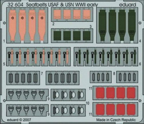 Eduard Seatbelts USAF & USN WWII early 1:32 (32604)