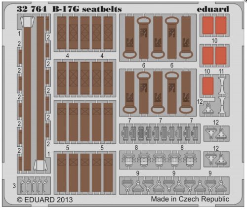 Eduard B-17G seatbelts for HK Models 1:32 (32764)