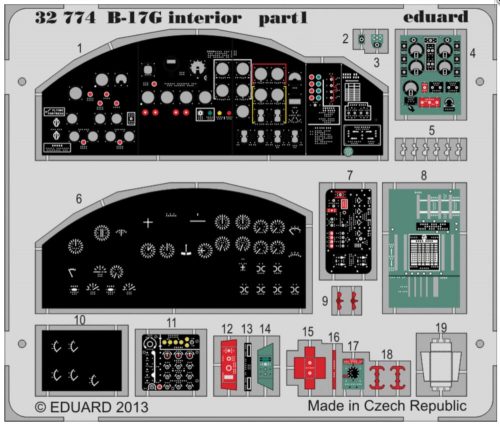 Eduard B-17G interior S.A. for HK Models 1:32 (32774)