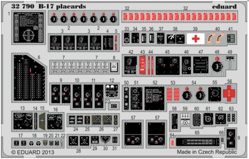 Eduard B-17 placards for HK Models 1:32 (32790)