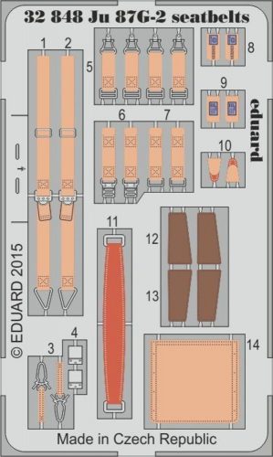 Eduard Ju 87G-2 seatbelts for Trumpeter 1:32 (32848)