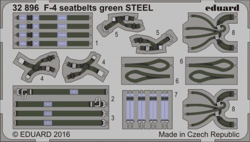 Eduard F-4 seatbelts green STEEL 1:32 (32896)