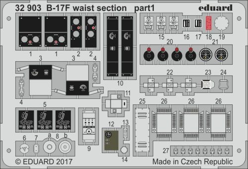 Eduard B-17F waist section for HKM 1:32 (32903)