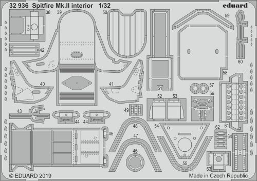 Eduard Spitfire Mk.II interior for Revell 1:32 (32936)