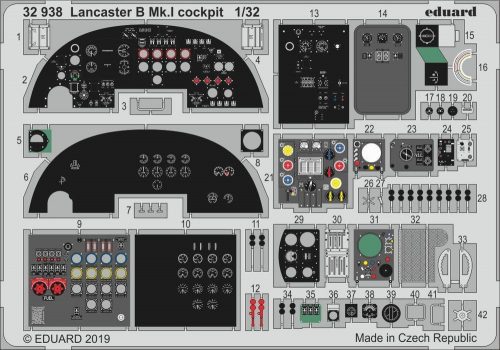 Eduard Lancaster B Mk.I cockpit for HKM 1:32 (32938)