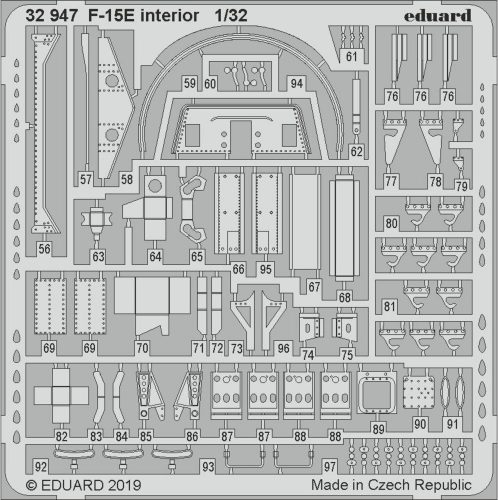 Eduard F-15E interior for Tamiya 1:32 (32947)