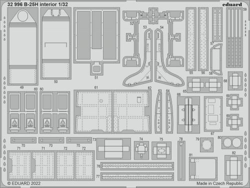 Eduard B-25H interior for HKM 1:32 (32996)