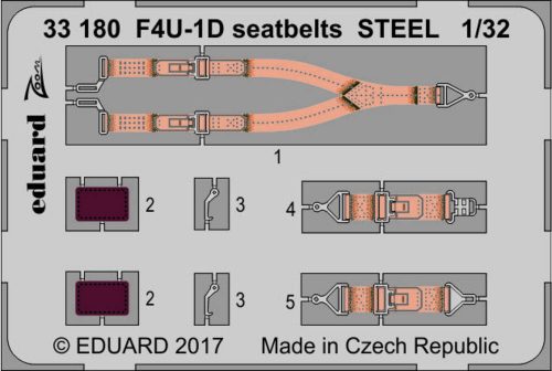 Eduard F4U-1D seatbelts STEEL for Tamiya 1:32 (33180)