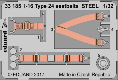 Eduard I-16 Type 24 seatbets STEEL for ICM 1:32 (33185)