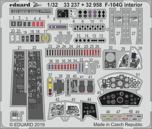 Eduard F-104G interior for Italeri 1:32 (33237)