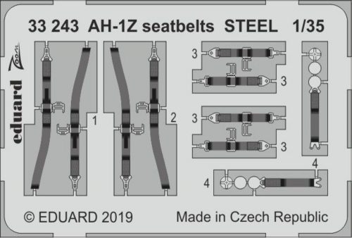 Eduard AH-1Z seatbelts STEEL for Academy 1:32 (33243)