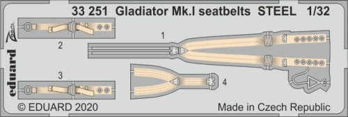 Eduard Gladiator Mk.I seatbelts STEEL for ICM 1:32 (33251)