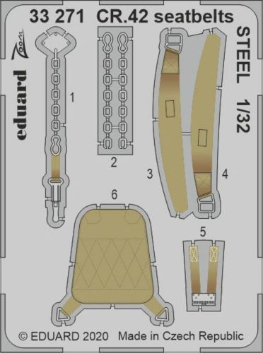 Eduard CR.42 seatbelts STEEL for ICM 1:32 (33271)