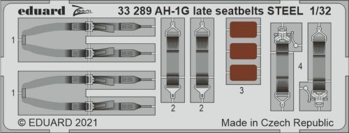 Eduard AH-1G late seatbelts STEEL for ICM 1:32 (33289)