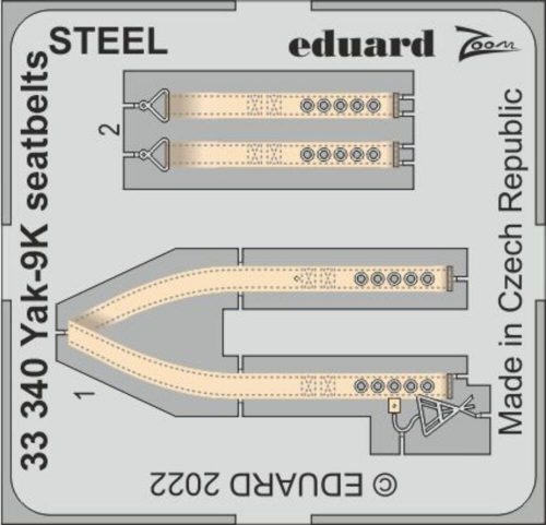 Eduard Yak-9K seatbelts STEEL for ICM 1:32 (33340)