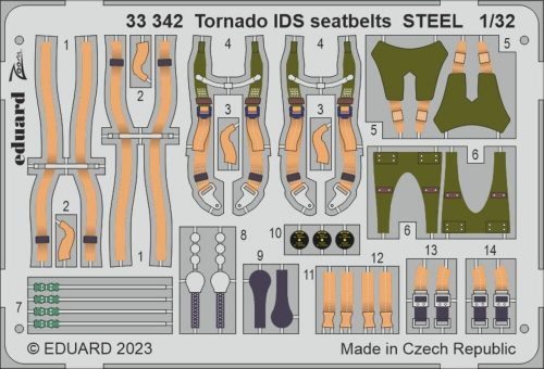 Eduard Tornado IDS seatbelts STEEL for ITALERI 1:32 (33342)